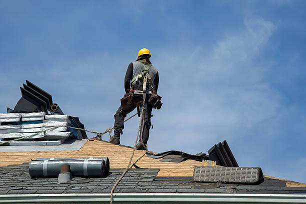 Professional Gutter Installation technician working in Bishop, CA